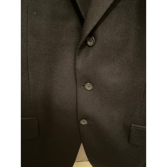 Peerless Couture Mens Black Blazer Jacket 42R Cashmere & Silk Blend Made In Cana - Picture 2 of 13